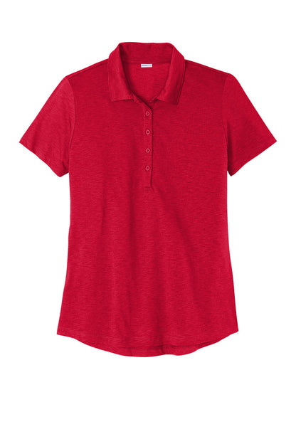 Sport-Tek Womens Strive Moisture Wicking Short Sleeve Polo Shirt - Deep Red