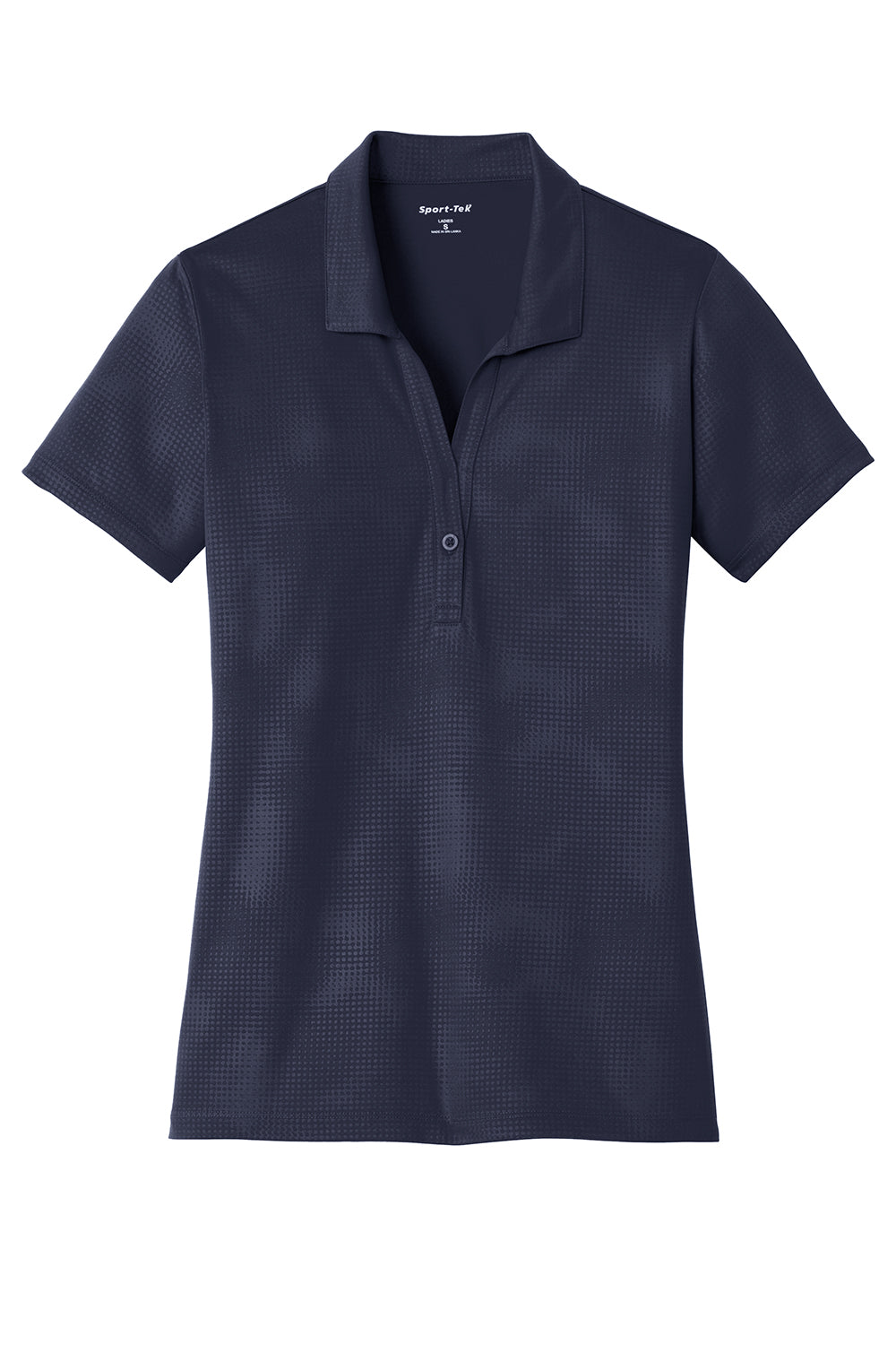 Sport-Tek Womens Tough Moisture Wicking Short Sleeve Polo Shirt - True Navy Blue - Closeout