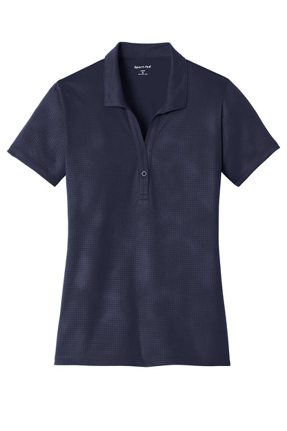 Sport-Tek Womens Tough Moisture Wicking Short Sleeve Polo Shirt - True Navy Blue - Closeout