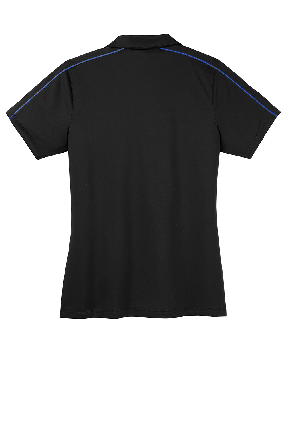 Sport-Tek Womens Sport-Wick Moisture Wicking Short Sleeve Polo Shirt - Black/True Royal Blue - Closeout