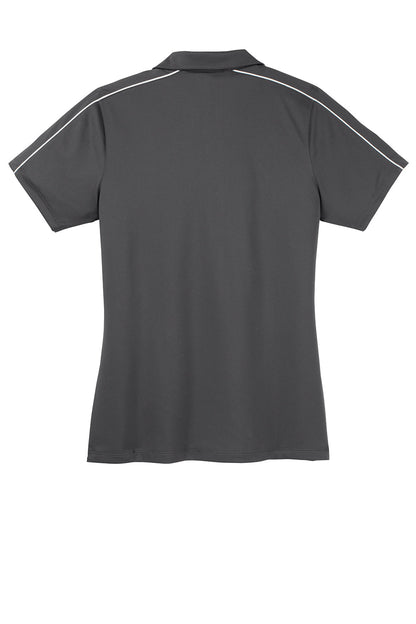 Sport-Tek Womens Sport-Wick Moisture Wicking Short Sleeve Polo Shirt - Iron Grey/White - Closeout