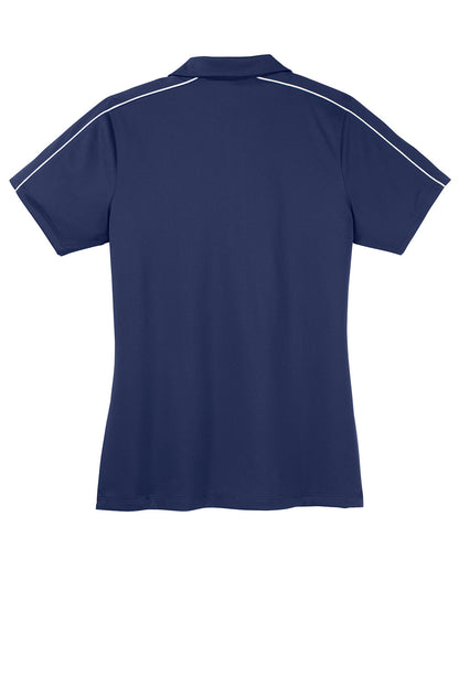 Sport-Tek Womens Sport-Wick Moisture Wicking Short Sleeve Polo Shirt - True Navy Blue/White - Closeout