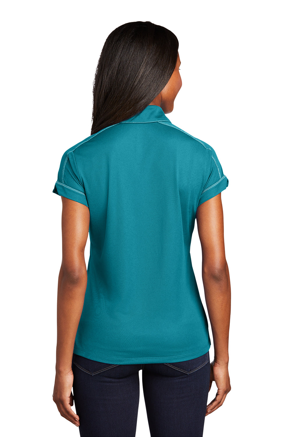 Sport-Tek Womens Sport-Wick Moisture Wicking Short Sleeve Polo Shirt - Tropic Blue - Closeout