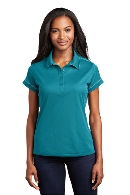 Sport-Tek Womens Sport-Wick Moisture Wicking Short Sleeve Polo Shirt - Tropic Blue - Closeout