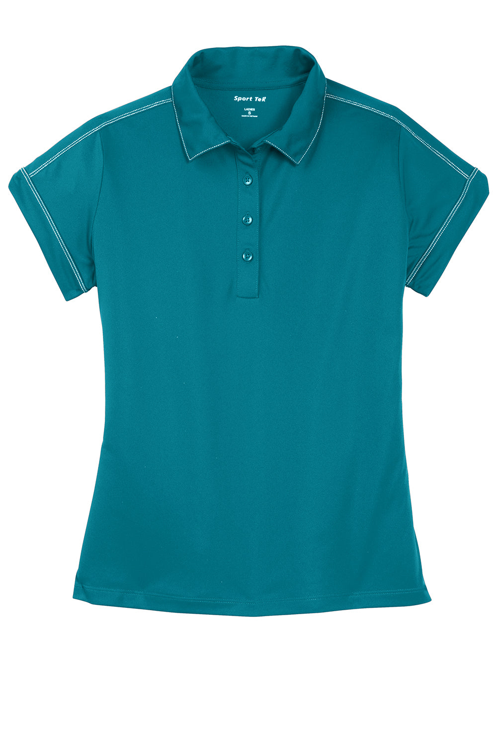 Sport-Tek Womens Sport-Wick Moisture Wicking Short Sleeve Polo Shirt - Tropic Blue - Closeout