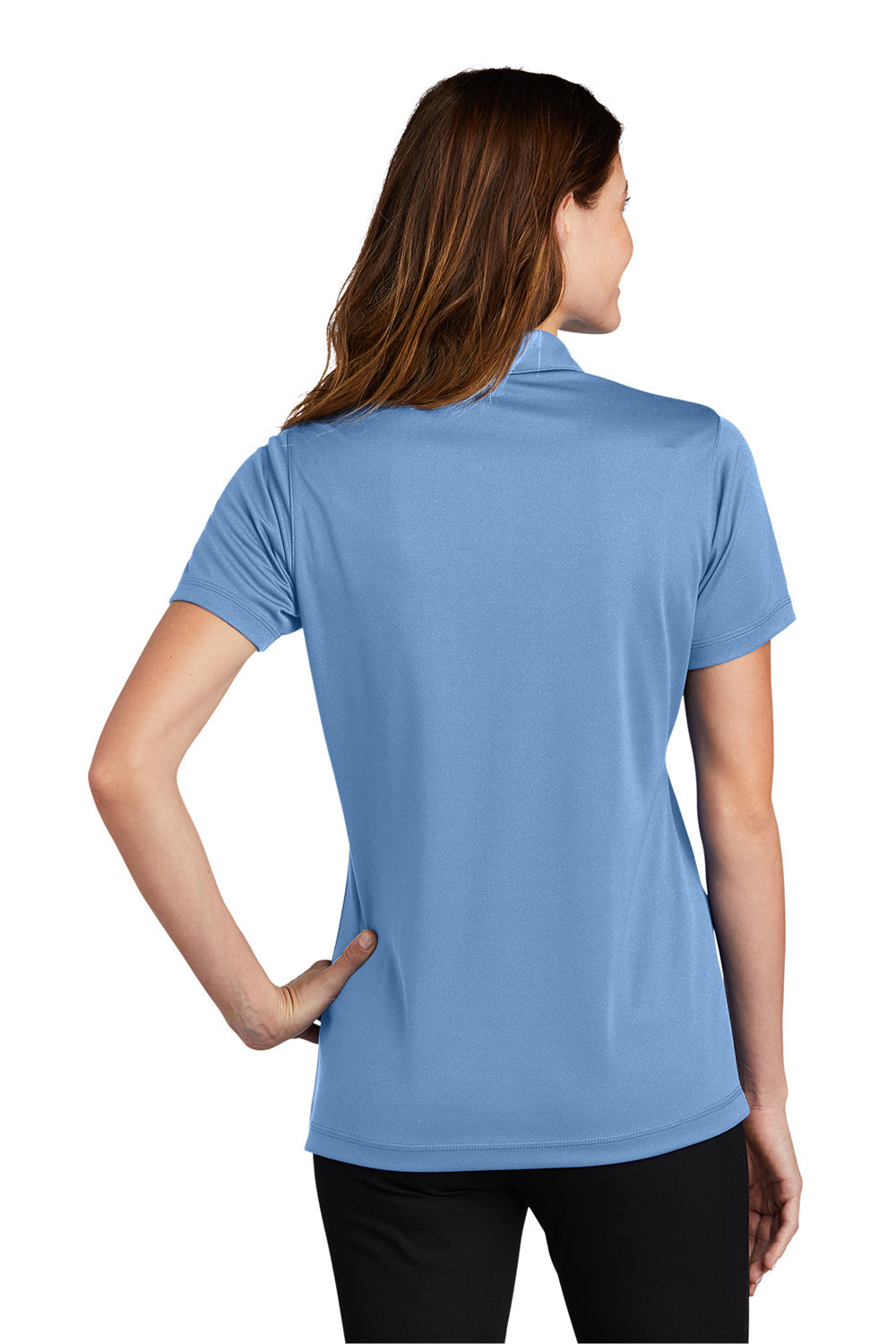 Sport-Tek Womens Micro-Mesh Moisture Wicking Short Sleeve Polo Shirt - Carolina Blue