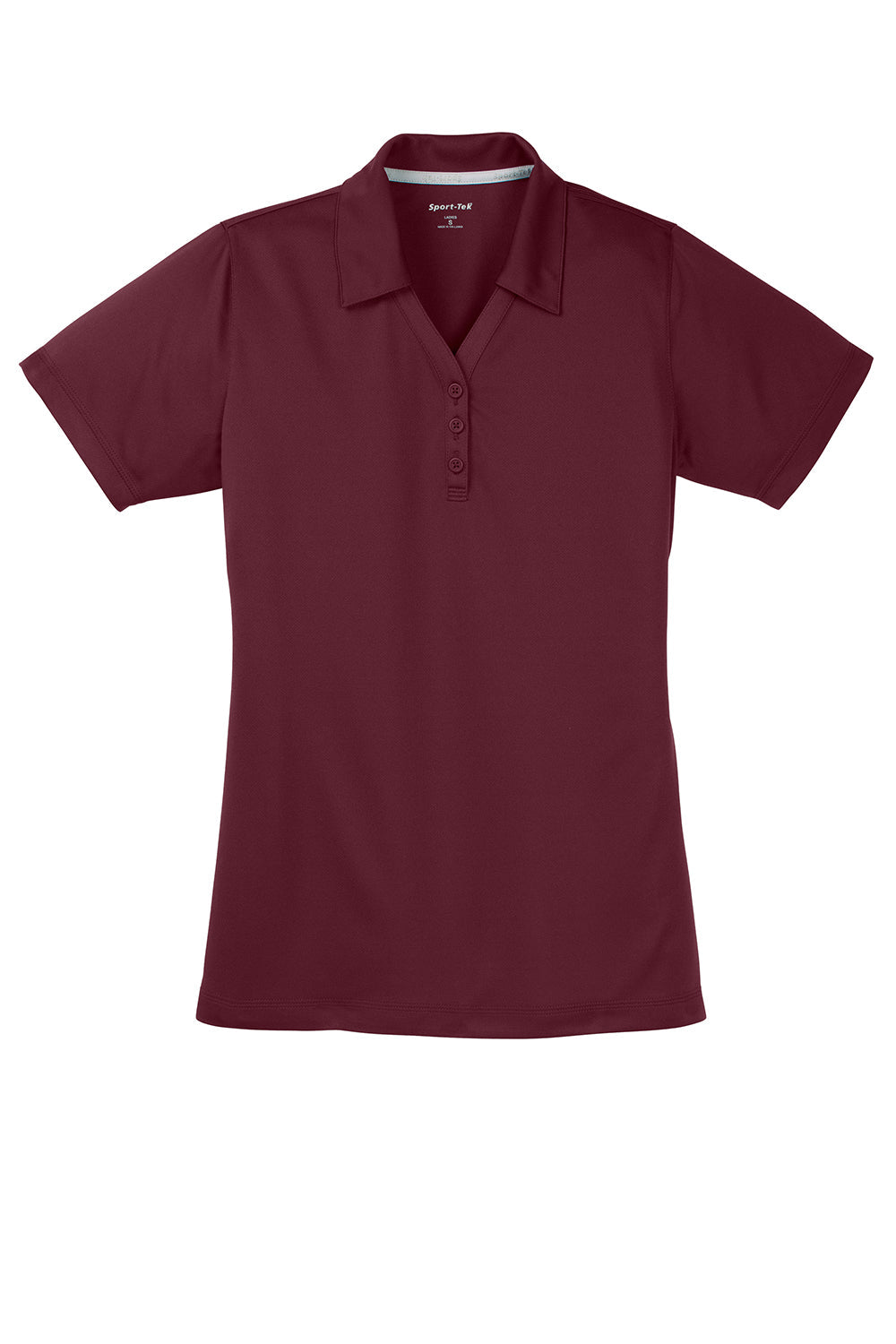 Sport-Tek Womens Micro-Mesh Moisture Wicking Short Sleeve Polo Shirt - Maroon