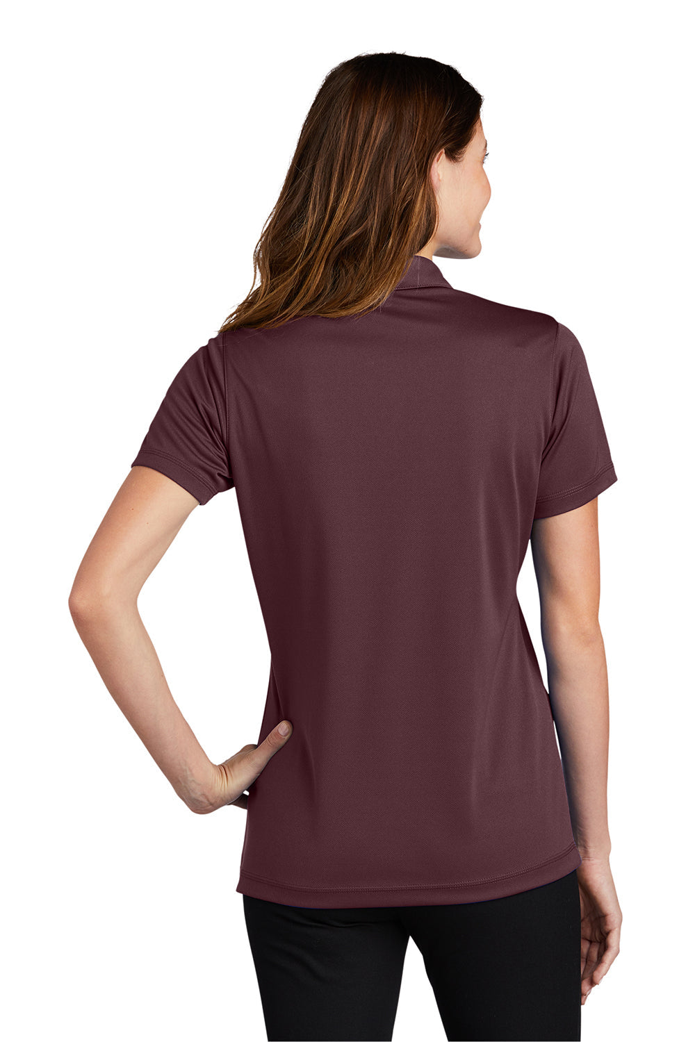 Sport-Tek Womens Micro-Mesh Moisture Wicking Short Sleeve Polo Shirt - Maroon