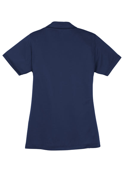 Sport-Tek Womens Micro-Mesh Moisture Wicking Short Sleeve Polo Shirt - True Navy Blue