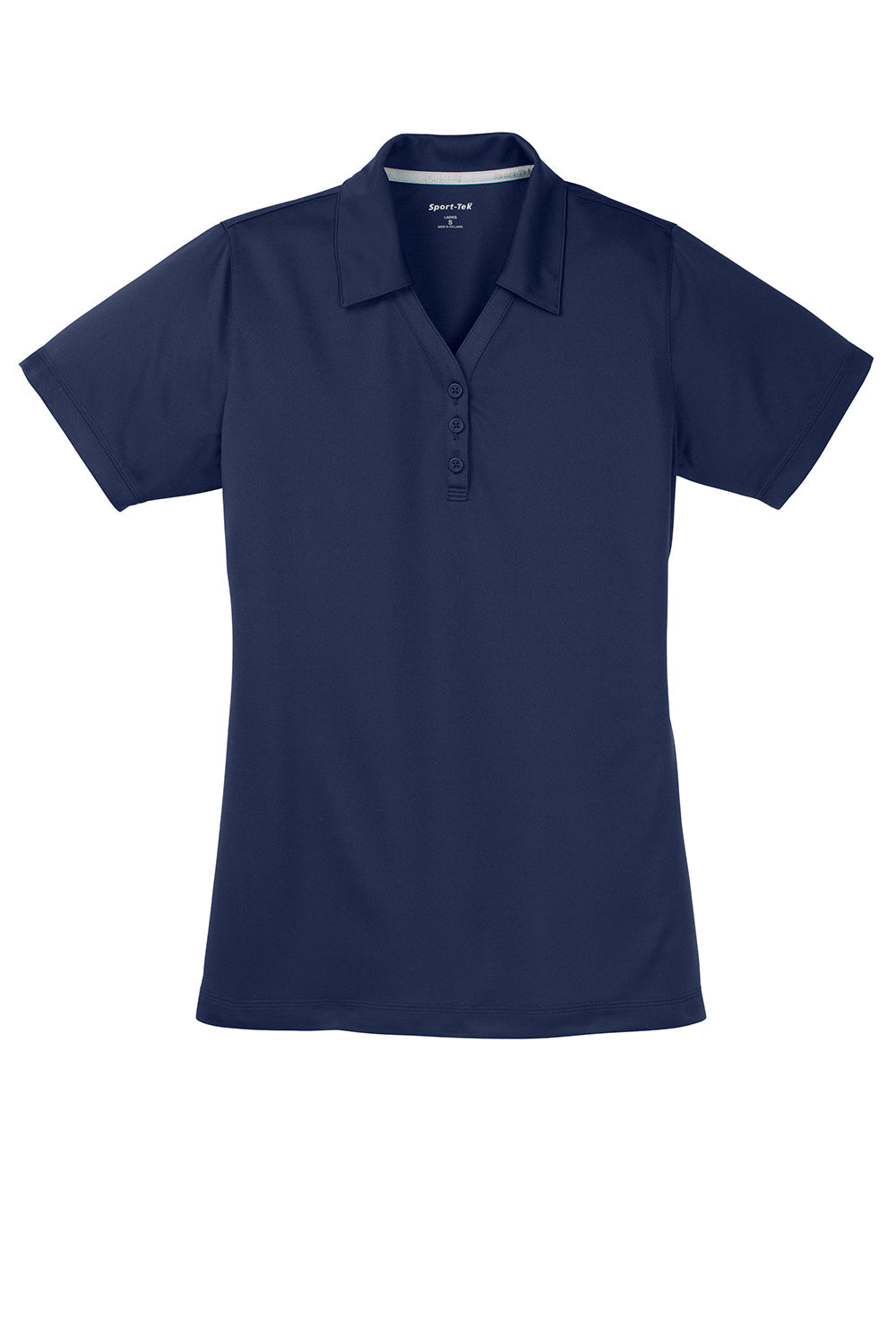 Sport-Tek Womens Micro-Mesh Moisture Wicking Short Sleeve Polo Shirt - True Navy Blue