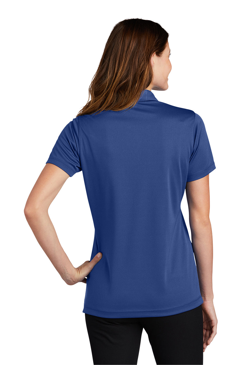 Sport-Tek Womens Micro-Mesh Moisture Wicking Short Sleeve Polo Shirt - True Royal Blue