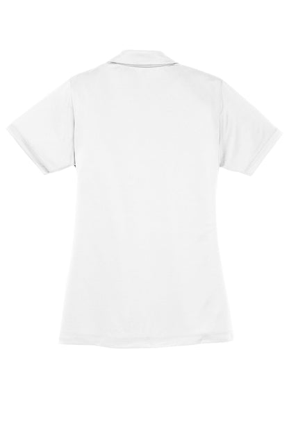 Sport-Tek Womens Micro-Mesh Moisture Wicking Short Sleeve Polo Shirt - White