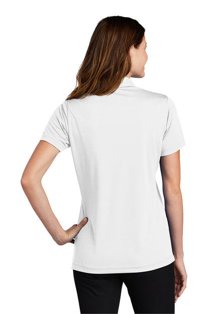 Sport-Tek Womens Micro-Mesh Moisture Wicking Short Sleeve Polo Shirt - White