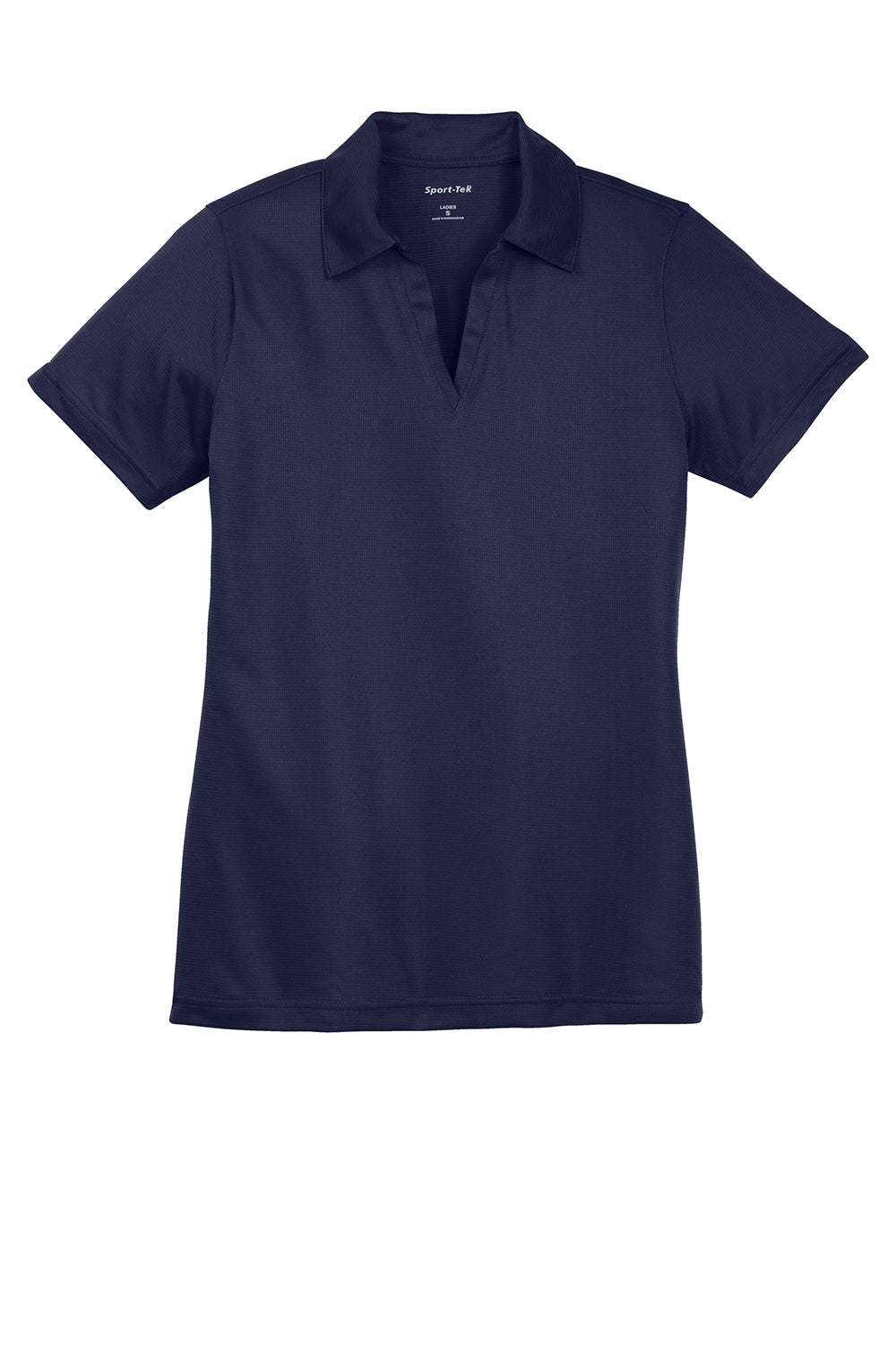 Sport-Tek Womens Active Mesh Moisture Wicking Short Sleeve Polo Shirt - True Navy Blue