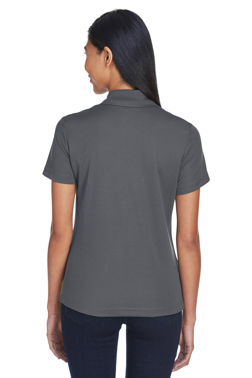 Core 365 Womens Balance Performance Moisture Wicking Short Sleeve Polo Shirt - Safety Yellow/Carbon Grey