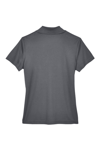 Core 365 Womens Balance Performance Moisture Wicking Short Sleeve Polo Shirt - Safety Yellow/Carbon Grey