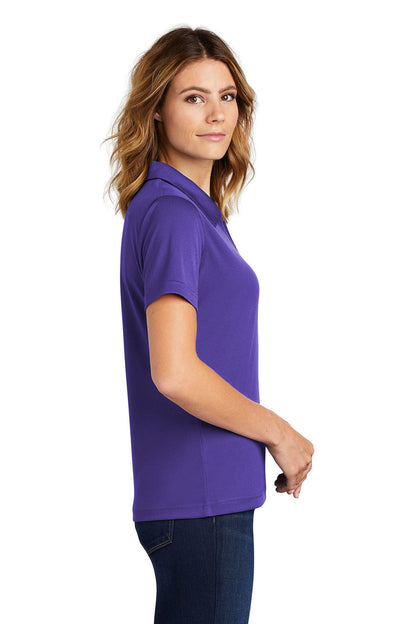 Sport-Tek Womens Dri-Mesh Moisture Wicking Short Sleeve Polo Shirt - Purple