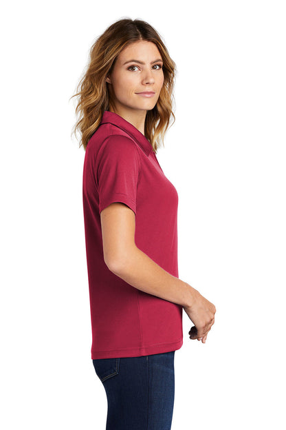 Sport-Tek Womens Dri-Mesh Moisture Wicking Short Sleeve Polo Shirt - Red