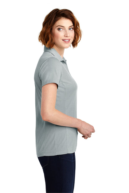 Port Authority Womens Oxford Moisture Wicking Short Sleeve Polo Shirt - Gusty Grey - Closeout