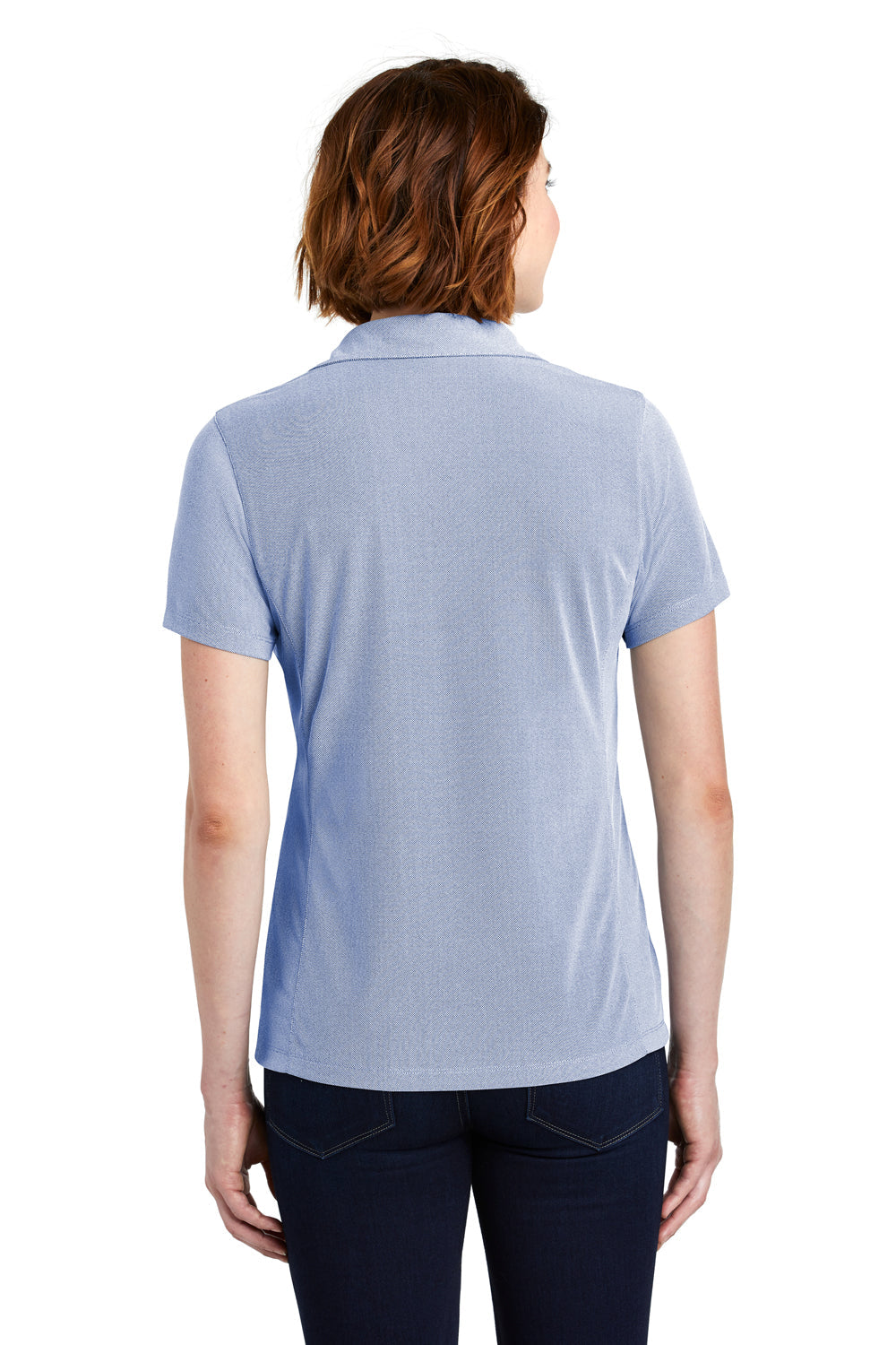 Port Authority Womens Oxford Moisture Wicking Short Sleeve Polo Shirt - True Royal Blue - Closeout