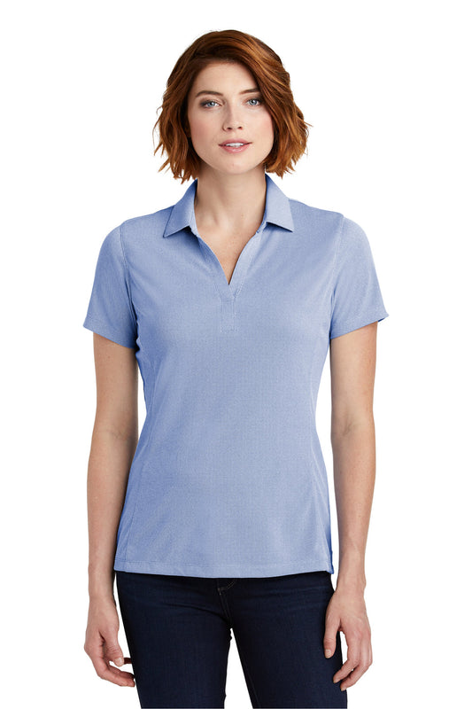 Port Authority Womens Oxford Moisture Wicking Short Sleeve Polo Shirt - True Royal Blue - Closeout