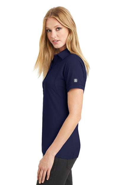 Ogio Womens Jewel Moisture Wicking Short Sleeve Polo Shirt - Navy Blue