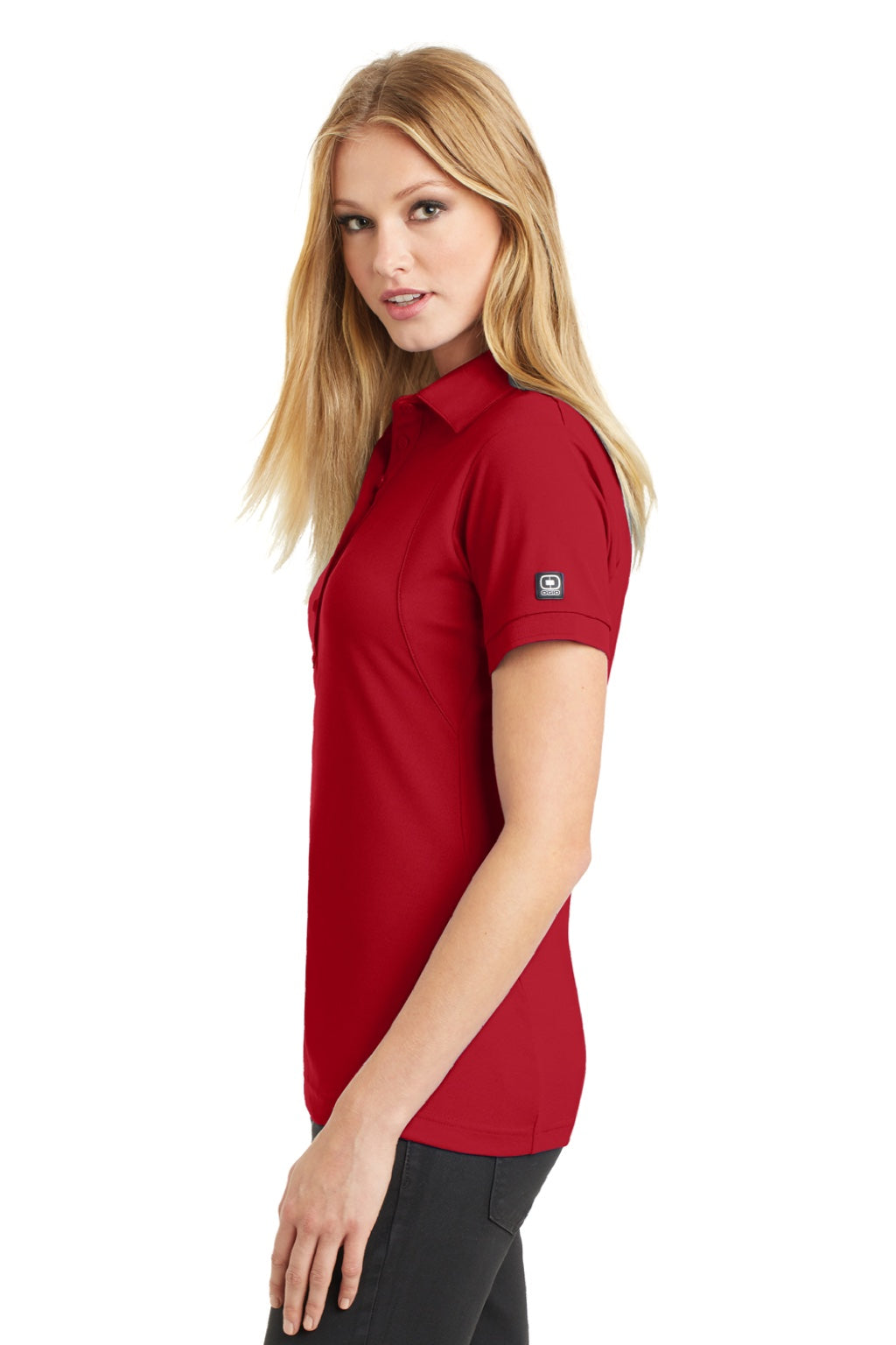 Ogio Womens Jewel Moisture Wicking Short Sleeve Polo Shirt - Signal Red