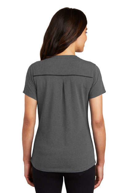 Ogio Womens Tread Moisture Wicking Short Sleeve Polo Shirt - Heather Blacktop