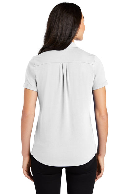 Ogio Womens Limit Moisture Wicking Short Sleeve Polo Shirt - Bright White