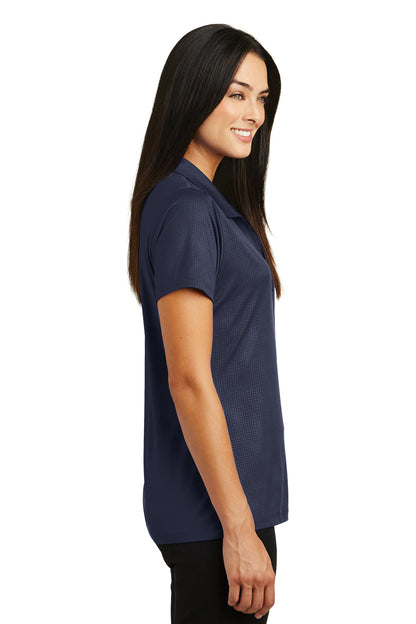 Sport-Tek Womens Tough Moisture Wicking Short Sleeve Polo Shirt - True Navy Blue - Closeout